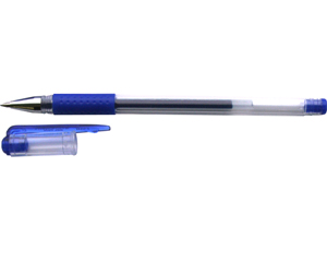 G�la pildspalva, 1.0mm, zila, ar gripu